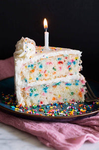 Vanilla Birthday Cake Candle with Wax Sprinkles