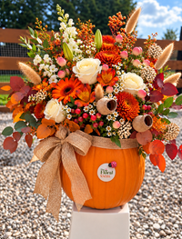 Floral Pumpkin Arrangement