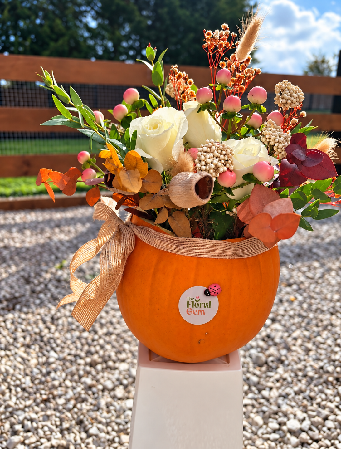 Floral Pumpkin Arrangement