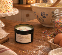 Vanilla Birthday Cake Candle with Wax Sprinkles