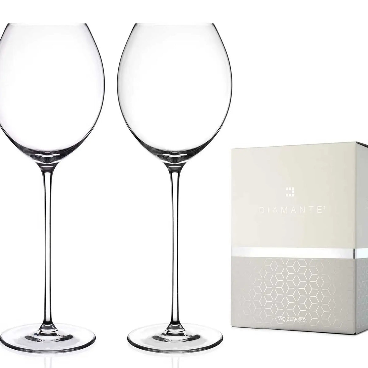 Two Elegance White Wine Glasses