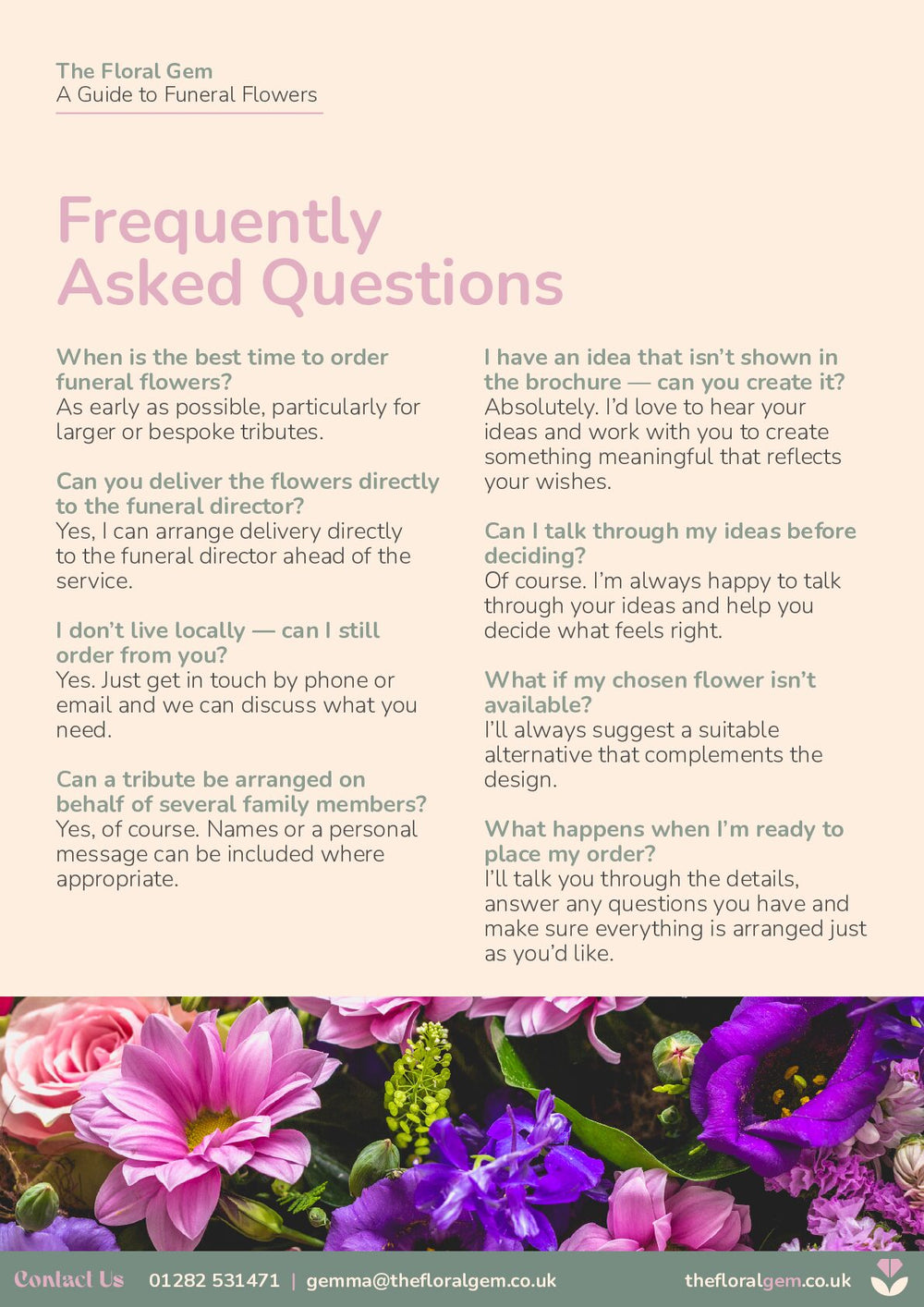 Funeral brochure, page 7