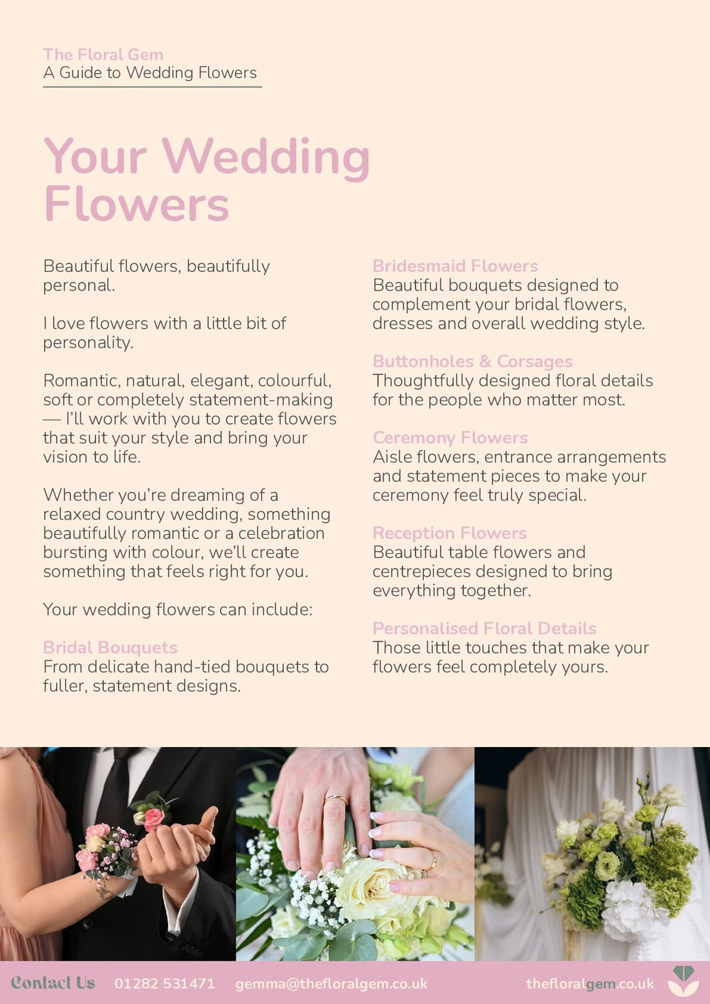 Wedding brochure, page 3