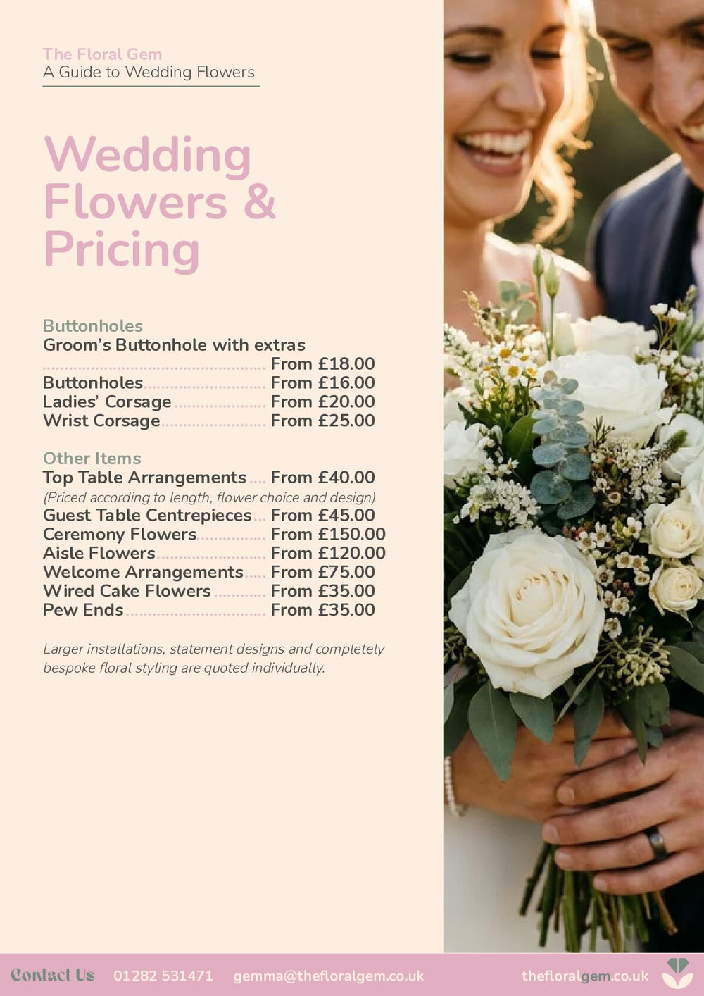 Wedding brochure, page 6
