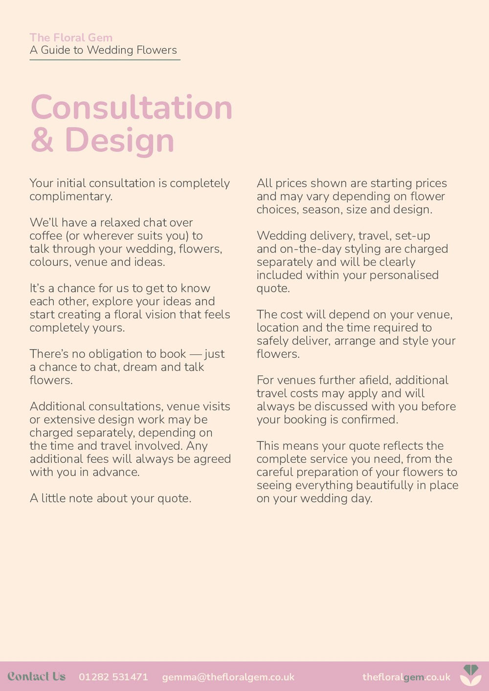Wedding brochure, page 7