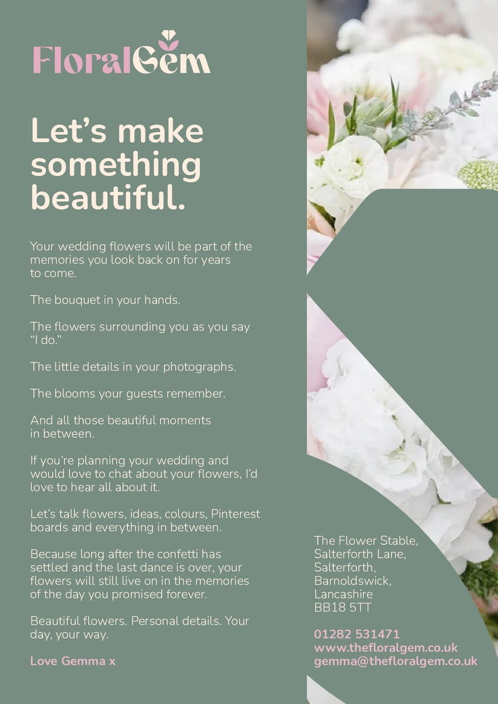 Wedding brochure, page 12